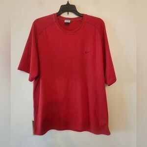 Nike Sphere Dry Shirt red Waffle Short Sleeve Stretch Logo size mens xl